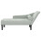 VidaXL vidaXL Chaiselongue mit Kissen Hellgrau Samt 3