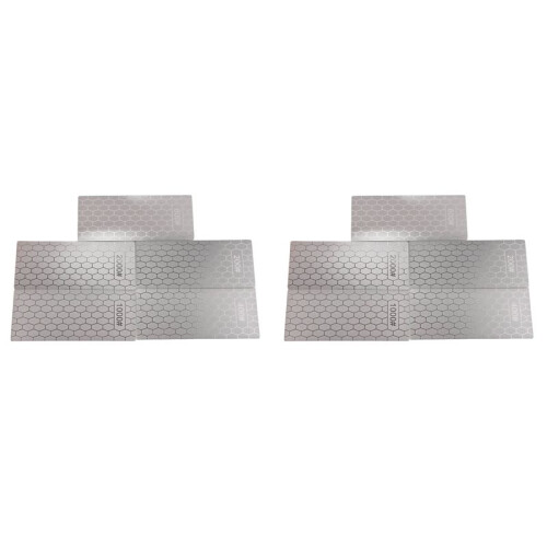 Diamond Sharpening Stones, 10PCS Diamond Sharpening Plates with Honeycomb Surface Plate 200/400/600/1000/2000 Grit