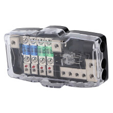 Automotive Stereo Fuse Holder 4 Way Distribution with LED for SUV ATV UTV