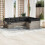 VidaXL vidaXL 10-tlg. Garten-Sofagarnitur mit Kissen Hellgrau Poly Rattan 2