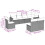 VidaXL vidaXL 8-tlg. Garten-Sofagarnitur mit Kissen Hellgrau Poly Rattan 3