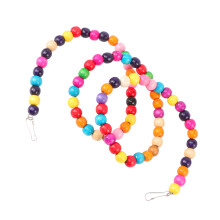 Multi-Color Bamboo Wood Beads Ladder Toy for Parrots and Birds