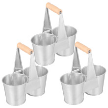 3St Creatieve Ijzeren Plantemmer Vintage Design Indoor Gebruik