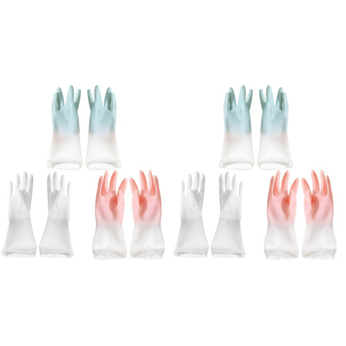 2Sets Protective Household Gloves Waterproof Kitchen Gloves