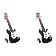 2pcs 17In Guitar Toy for Kids,4 Strings Electric Guitar Musical Instruments for Children, Electronic Instrument Toy,A