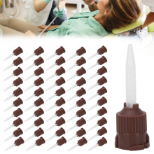 50pcs Gray Plastic Dental Mixing Tips Disposable Intra Oral Tool