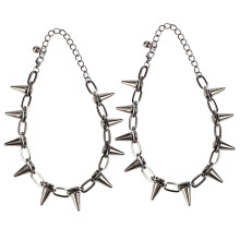 2X Punti del Metallo Studs Rivetti Punk di Goth Collana del Collare del Choker