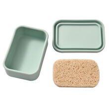 Silicone Soap Box With Pad Bathroom Accessory For-S Size 8