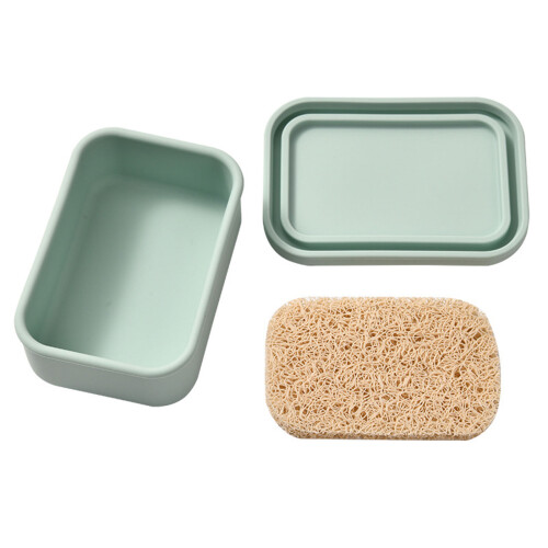 Silicone Soap Box With Pad Bathroom Accessory For-S  Size 8