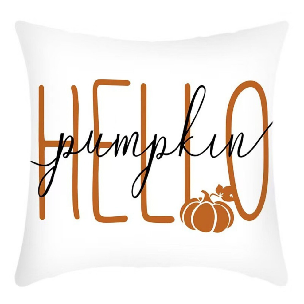 Vibrant Pumpkin Print Pillow Case 45cm Child Safe-Style 2
