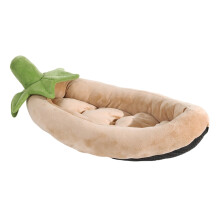 Plush Pets Bed Semi Surround Soft Cushions For Cats-brown S