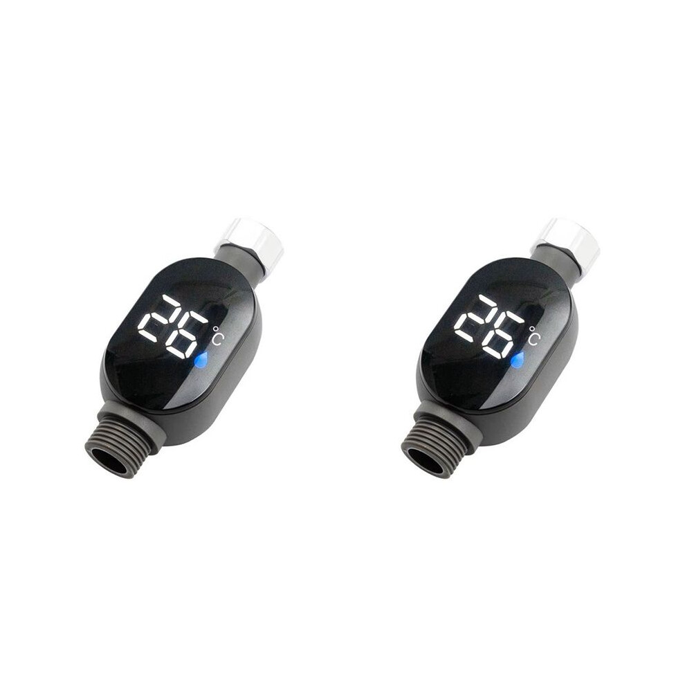 2X Shower Temperature Meter Led Digital Display Instant-Read Temperature Gauge for Bath Waterproof Bath Thermostat