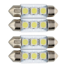 4 x C5W 3 LED SMD 5050 36mm Xenon Weisse Birnen Platten Festoons Kuppel Deckenlampe Auto Licht