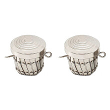 2X Round Finish Bags Hardware Purse Frame Parts Pen Bag Clutch Frame Clasp Coin Cylinder Purse Accessories(Silver)