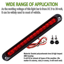 4Stks 10 Inch 15 LED Trailer Licht LED Stop Turn Achterlicht Derde Rembalk Strip voor Heavy Duty Boten Vrachtwagens Rood