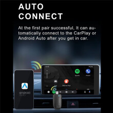 2IN1 Carplay Adapter Car Radio Wired to Wireless CarPlay Dongle Wireless Android Auto Type-C USB Plug and