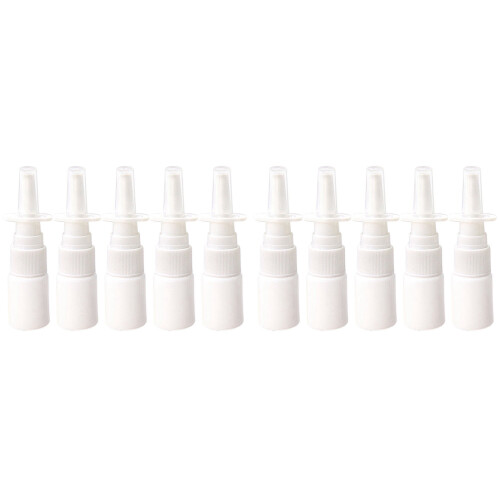 20Pcs 10Ml Spray Bottle Refillable Plastic Mist Nose Nasal Sprayer