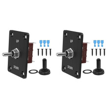 2X Interruttore A Levetta Momentaneo da 30 A Impermeabile 12 V ()/Off/() SPDT A 3 Pin con Piastra di Montaggio su/Giù per Controllo Motore