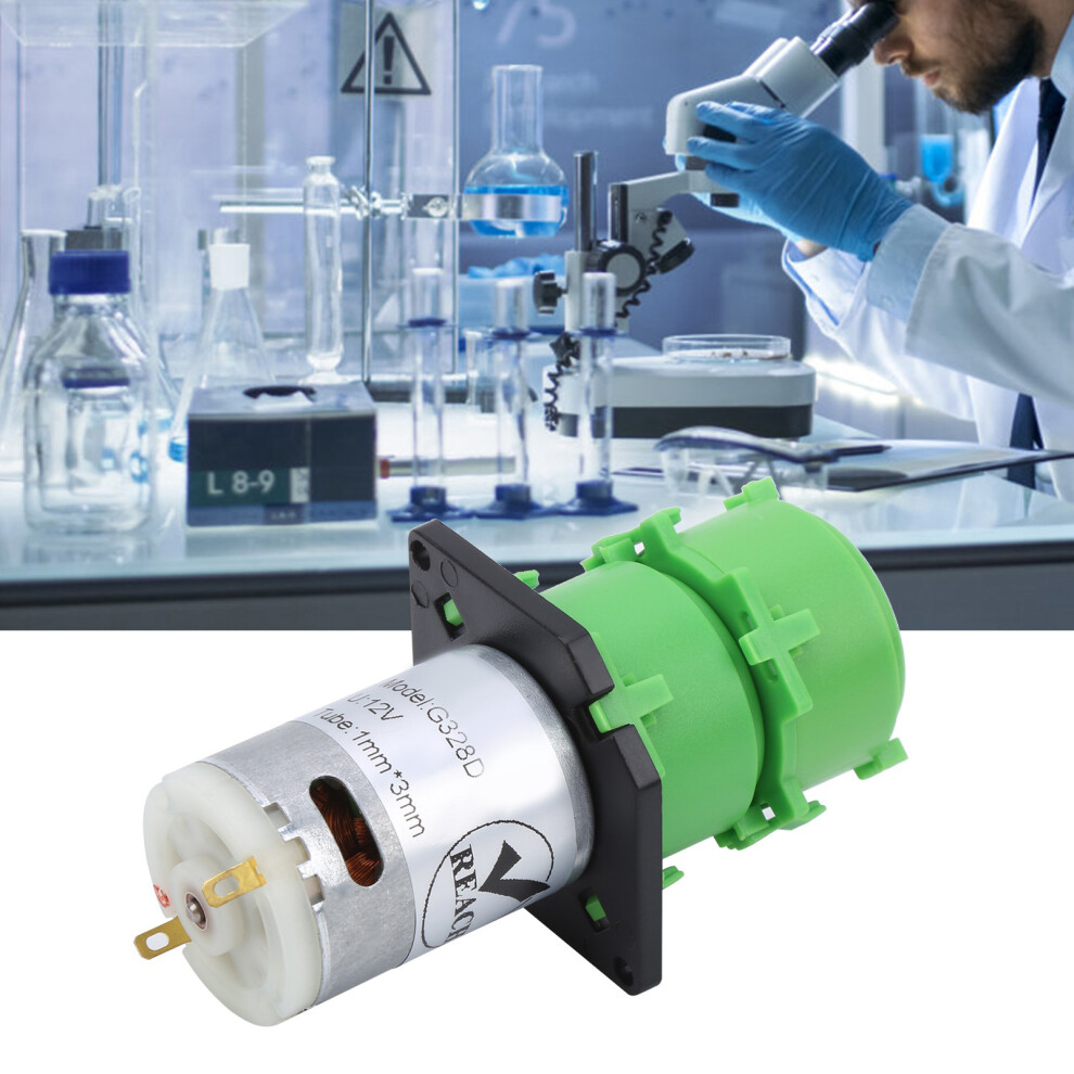 Double Head Peristaltic Water Pump 12V, 1X3mm Tube, Food Grade Silicone 7661391884933