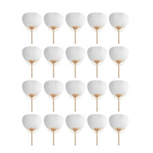 20pcs Pure white bamboo handle blank calligraphy painting blank group fan fan fan white fan