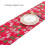 Celebratory Table Runner With Relieved Gold-Red and green trees 5