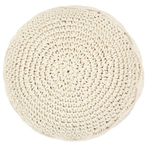 VidaXL vidaXL Makramee Sitzpuff Handgefertigt 45 x 30 cm Baumwolle 1