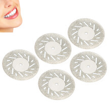 5Pcs Dental Double Sided Polishing Discs Kit 22mm 0.25mm