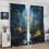 Mushroom Curtains Moon Pattern Rod Pocket Thermal 2 Panels 4