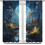 Mushroom Curtains Moon Pattern Rod Pocket Thermal Drapes 2 8