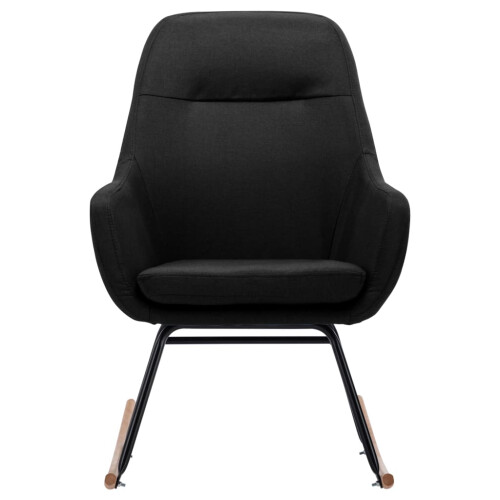 VidaXL vidaXL Schaukelstuhl Schwarz Stoff 2