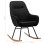 VidaXL vidaXL Schaukelstuhl Schwarz Stoff 8