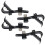 4Pcs Drum Microphone Clips Black Shockproof Clamp 11.6cm 3