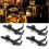 4Pcs Drum Microphone Clips Black Shockproof Clamp 11.6cm 13