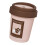 Practical Home Trash Can Automatic Sealing Lid Coffee Cup-Pink 1
