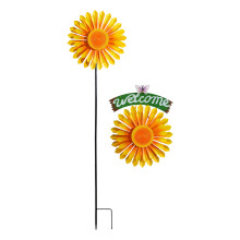 Flower Wind Spinner Windmill Toy Decoration Handheld-3