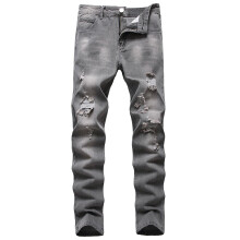 Herre Skinny Slim Fit Stretch Lige Ben Moderigtige Jeansbukser Grå32