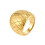 Women's Stainless Steel Chunky Dome Mesh Statement Ring Gold Size 8 1