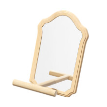 Wooden Bird Perch With Mirror For Parrots To Reduce-L