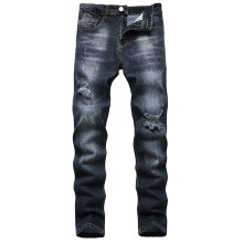 Herre Skinny Slim Fit Stretch Straight Leg Mode Jeans Bukser Sort32