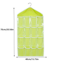 3-Pack Door Hanging Bags, 16-Pocket Shoe Rack Hanger for Socks, Hats, Underwear, Bras – Closet Organizer for Home & Dorm