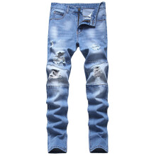 Herre Skinny Slim Fit Stretch Lige Ben Moderigtige Jeansbukser Blå1 32