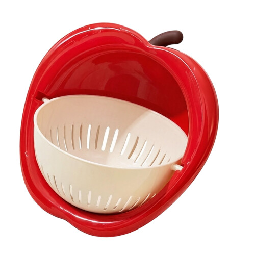 Bright Color 24.50cm Wide Flipping Drain Container Suitable-Red