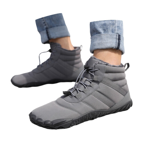 Women's Knee-High Snow Boots Grey Size 7.5