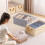 Foldable Fabric Storage Box Beige-Gray 22L 40x27x21cm 1