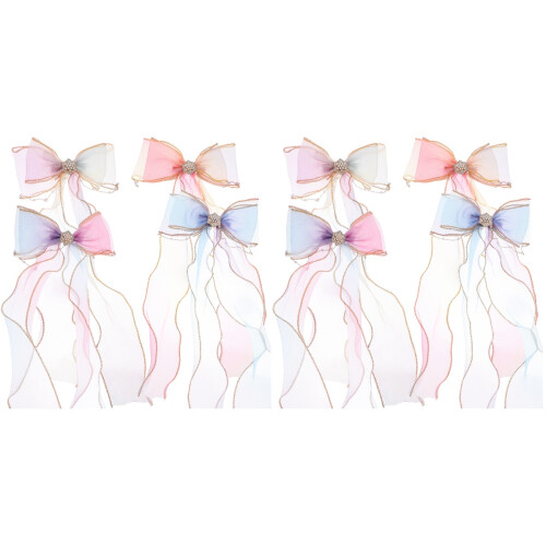 8Stk Haarclips Mit Schleifen Haarschmuck Für
