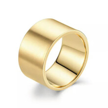 Women Mens 12mm Stainless Steel Ring Wide Band Wedding Delicate Jewelry Party Gift Sz6-13-03#12mm Gold Frosted-9