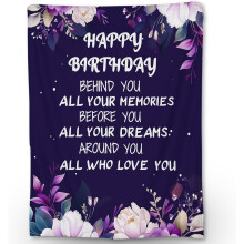 Couverture d'anniversaire douce et moelleuse en flanelle, 152 x 127 cm