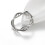 Women's Stainless Steel DNA Double Helix Ring Silver Size 5 2