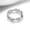 Women's Stainless Steel DNA Double Helix Ring Silver Size 5 3