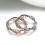 Women's Stainless Steel DNA Double Helix Ring Silver Size 5 4